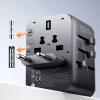 Ładowarka adapter podróżny uniwersalny 65W EU / US / JP / AU / UK / CN - czarny