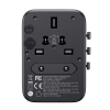 Ładowarka adapter podróżny uniwersalny 65W EU / US / JP / AU / UK / CN - czarny