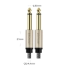 Kabel przewód audio mono TS jack 6.35mm - jack 6.35mm 3m - szary