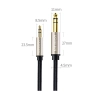 Kabel przewód audio TRS mini jack 3.5mm - jack 6.35mm 5m - szary