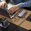 HUB Adapter USB-C - 3x USB-A 3.0 / HDMI / VGA / RJ45 / czytnik kart SD / TF / USB-C PD - szary