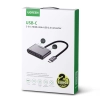 Adapter rozdzielacz USB-C - HDMI / VGA / USB-A 3.0 / USB-C PD - szary