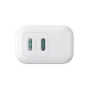 Ładowarka sieciowa 2x USB-C 20W PD QC 3.0 - biała
