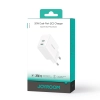 Ładowarka sieciowa 2x USB-C 20W PD QC 3.0 - biała