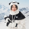 Rękawiczki narciarskie Panda dla dzieci i dorosłych rozmiar S - czarne/białe