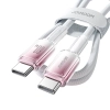 Kabel przewód Crystal-Clear Series 60W USB-C - USB-C 1.2m - biały