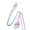 Kabel przewód Crystal-Clear Series 3A USB-A - iPhone Lightning 1.2m - biały