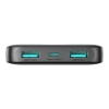 Powerbank JR-PBF12 10000mAh 2.4A 2x USB-A 1x USB-C - czarny