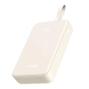 Powerbank 20000mAh 22.5W USB-C USB-A wbudowany kabel USB-C - biały