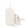 Powerbank 20000mAh 22.5W USB-C USB-A wbudowany kabel USB-C - biały