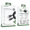Kabel przewód spiralny USB-A - USB-C 480Mb/s 3A 1.2m - czarny