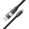Kabel przewód USB-C - USB-A / USB-C 480Mb/s 3A 0.2m - czarny