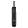 Powerbank QPow 2 20000mAh 30W z 2 wbudowanymi kablami USB-C - czarny