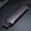 6w1 HUB adapter USB-C - HDMI USB-A USB-C PD czytnik SD TF - szary