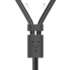 Kabel przewód audio mini jack 3.5mm (żeński) - 2RCA (męski) 1m - szary