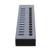 Hub BT2U3-13AB z włącznikami 13x USB-A - szary