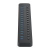 Hub CT2U3-16AB z włącznikami 16x USB-A - czarny