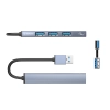 Hub AH-A13 stacja dokująca rozdzielacz USB-A - szary