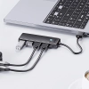 Hub PAPW4A-C3 rozdzielacz 4x USB-A - czarny