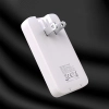 Ładowarka sieciowa podróżna ultracienka GaN 65W USB-A USB-C PD EU / US - biała