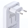 Ładowarka sieciowa składana GaN USB-C USB-A 65W - biała