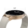 Smartwatch Hama 8900 GPS AMOLED 1.32'' z beżowym paskiem silikonowym - złoty