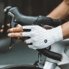 Rękawiczki rowerowe kolarskie szosowe rozmiar XL - biało-czarne