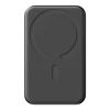 Powerbank indukcyjny 5000mAh USB-A USB-C 20W z kablem USB-C - czarny