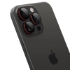 Szkło hartowane na aparat do iPhone 14 Pro/Pro Max/15 Pro/Pro Max/16 Pro/16 Pro Max - czarne z czerwoną obwódką