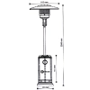 Lampa grzewcza gazowa parasol grzewczy ETNA CZARNA na gaz PB LPG