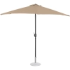 Półparasol przyścienny balkonowy tarasowy półokrągły 270 x 135 cm kremowy