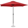 Parasol ogrodowy okrągły duży uchylny z korbką śr. 300 cm czerwony