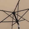 Parasol ogrodowy okrągły duży uchylny z korbką śr. 300 cm szarobrązowy