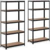 Regał magazynowy metalowy 5 półek 875 kg 90 x 40 x 180 cm szaroniebieski 2 szt.