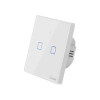 Dwukanałowy dotykowy włącznik światła przełącznik przycisk WiFi biały T2EU2C-TX