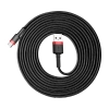Wytrzymały nylonowy kabel przewód USB USB-C QC3.0 2A 3M czarno-czerwony