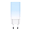 Szybka ładowarka sieciowa GaN 2x USB-C / USB 65W QC PD - niebieski