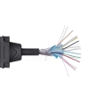 Kabel przewód adapter przejściówka DVI żeński - HDMI męski 22cm czarny