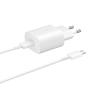 2w1 Ładowarka sieciowa 25W + kabel przewód USB-C 1m biały