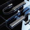 Adapter rozdzielacz HUB z gniazda USB-C na 4x USB czarny szary