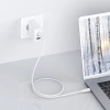 2w1 Ładowarka sieciowa 2x USB-C USB 65W + kabel USB-C biały