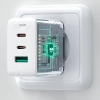 2w1 Ładowarka sieciowa 2x USB-C USB 65W + kabel USB-C biały