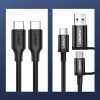 Kabel przewód USB-C do ładowania i transferu danych 3A 0.5m czarny