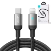 Kabel przewód do iPhone USB-C - Lightning A10 Series 20W 1.2m czarny