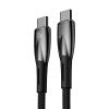Wytrzymały elastyczny kabel do szybkiego ładowania USB-C 100W 1m czarny
