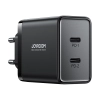 Szybka ładowarka sieciowa 40W 2x USB-C QC PD czarna