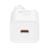 Szybka ładowarka sieciowa Si 25W 3A z kablem USB-C 1m biały