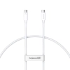 Kabel przewód USB-C - USB-C 240W PD 8K 60Hz 40Gb/s 1m biały