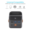 Mini stacja zasilania powerbank 50000mAh USB-A USB-C microUSB 65W czarna