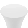 Stolik barowy klubowy podświetlany na baterie RGBW LED śr. 58 x 110 cm - biały okrągły